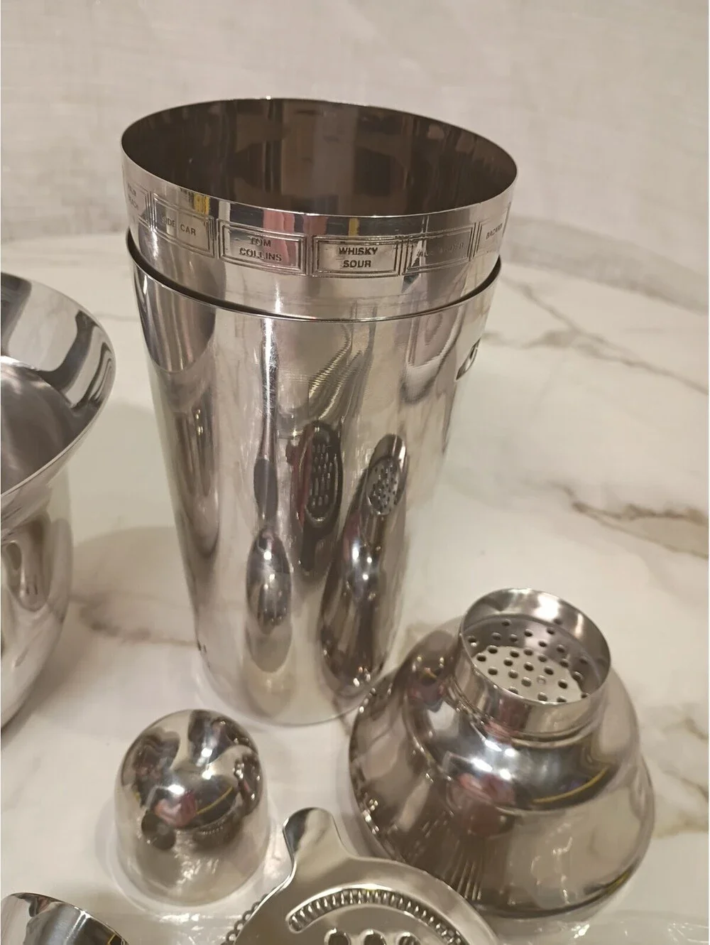 Stainless Steel Bar Set  – Used but Never Boozed 6pc